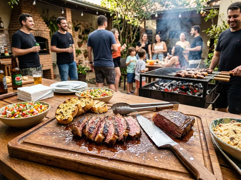Churrasco a domicílio e cortes nobres preparados na brasa